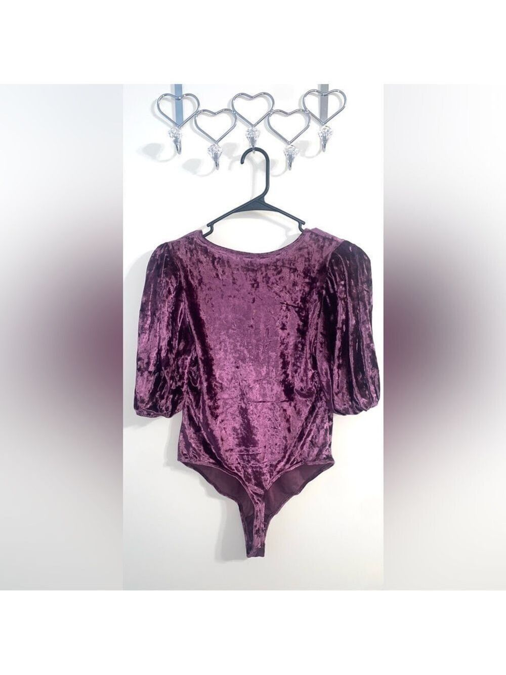 NWOT Free People Don’t You Wish Velvet Bodysuit - Picture 3 of 5